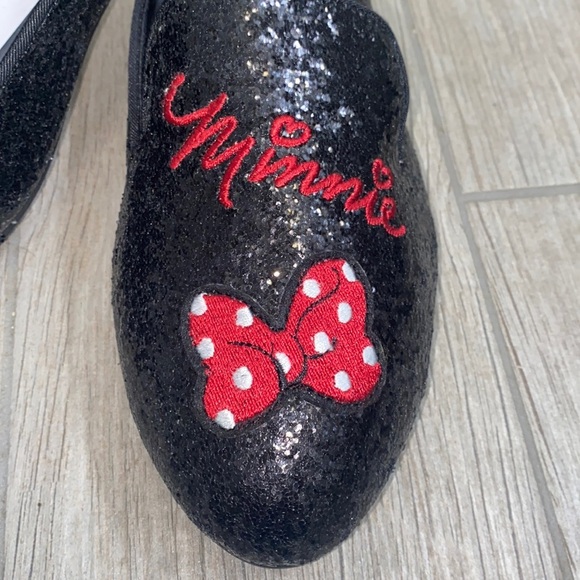 TORRID DISNEY SPARKLE & SHINE MINNIE MOUSE GLITTER LOAFERS SIZE 10WW - Picture 10 of 15